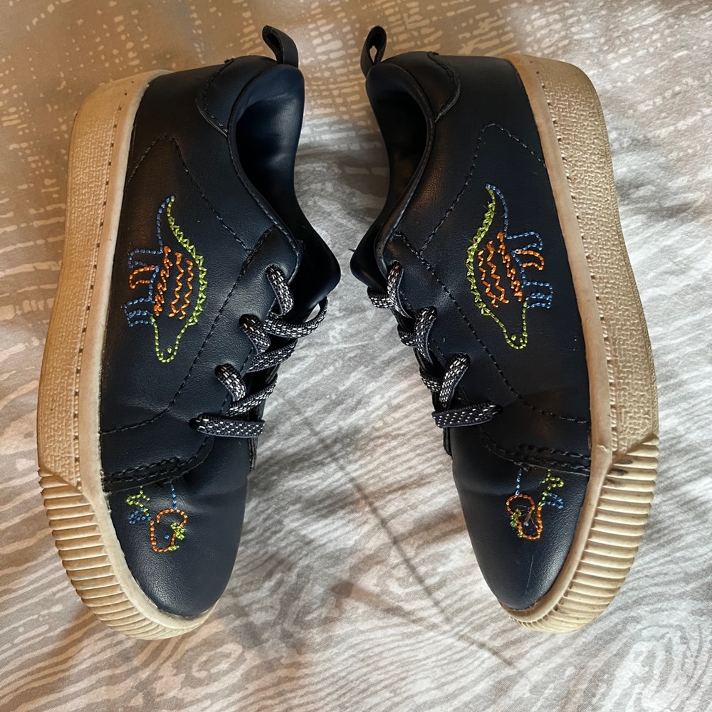 Navy Dinosaur Shoes